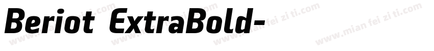 Beriot ExtraBold字体转换